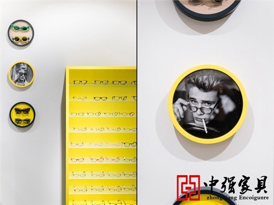 眼鏡展示柜，眼鏡店鋪墻