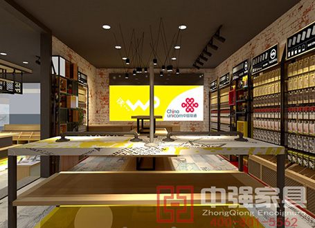 中國(guó)聯(lián)通手機(jī)極樂堂展柜定制