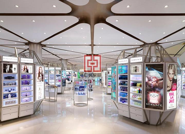 泰國(guó)美妝集合店展柜定制中強(qiáng)展柜